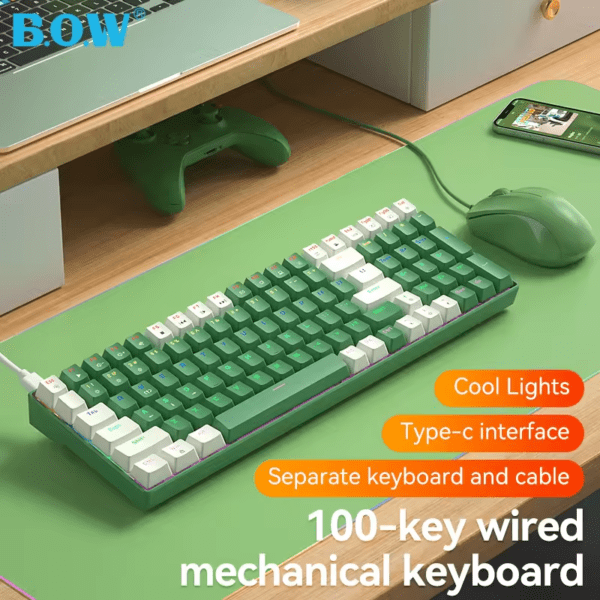 MECHANICAL GAMING KEYBOARD on a desk