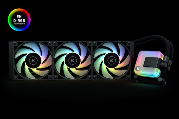 EK AIO Elite 360mm D-RGB All-in-One CPU Liquid Cooler with EK-Vardar