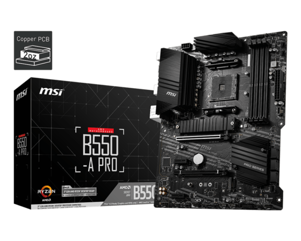 MSI PRO B550-A PRO AM4 AMD B550 SATA 6Gb/s ATX AMD Motherboard