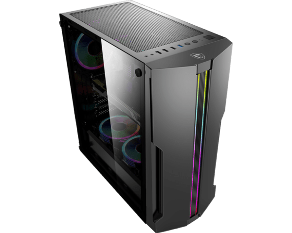 MSI MAG LAEVATAIN 100L Mid Atx Tower Gaming Computer Case - Black