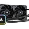 Corsair iCUE H100i RGB Elite Performance 240mm RGB LED Liquid CPU Cooler Black