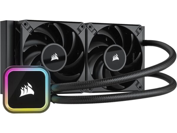 Corsair iCUE H100i RGB Elite Performance 240mm RGB LED Liquid CPU Cooler Black