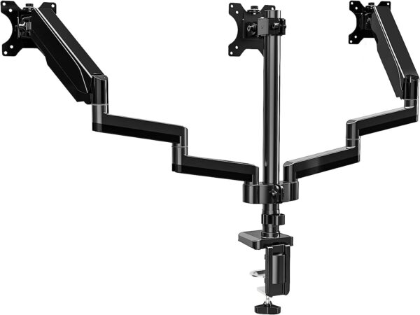 Triple Monitor Stand, Fully Adjustable Three Monitor Arm Desk Mount Fits 3 Screens.