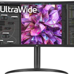 LG UltraWide QHD 34-Inch Curved Computer Monitor 34WQ73A-B, IPS with HDR 10 Compatibility, Built-In-KVM, and USB Type-C, Black