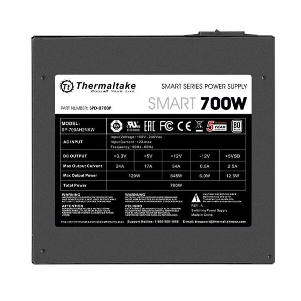 Thermaltake Smart 700W 80 PLUS Power Supply