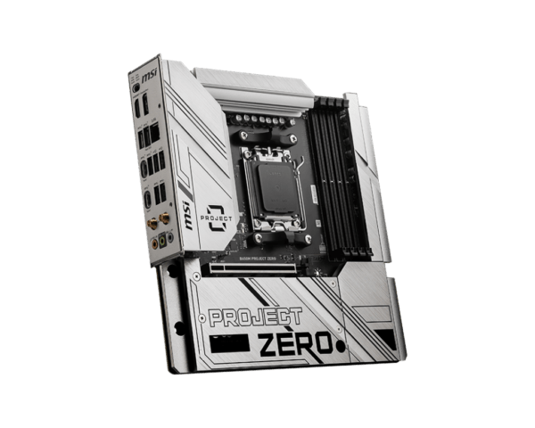 MSI B650M Project Zero AMD AM5 Micro-ATX Gaming Motherboard (White)