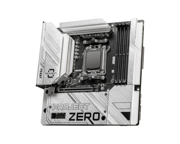 MSI B650M Project Zero AMD AM5 Micro-ATX Gaming Motherboard (White)