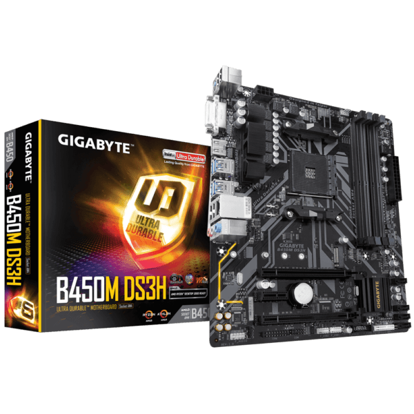 GIGABYTE B450M DS3H AM4 Micro ATX AMD Gaming Motherboard