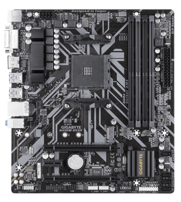 GIGABYTE B450M DS3H AM4 Socket Micro-ATX Gaming Motherboard