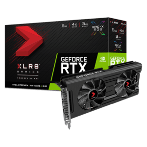 PNY NVIDIA GeForce RTX 3050 XLR8 Gaming REVEL EPIC-X RGB Dual Fan Edition Graphics Card