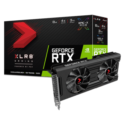 PNY NVIDIA GeForce RTX 3050 XLR8 Gaming REVEL EPIC-X RGB Dual Fan Edition Graphics Card