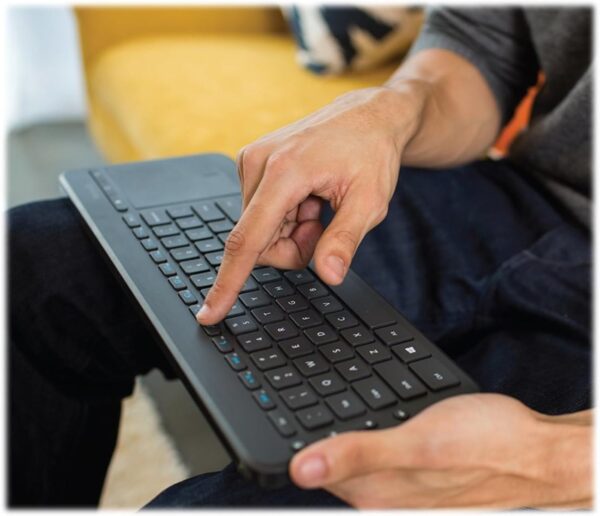 Microsoft Wireless All-In-One Media Keyboard,Black - Wireless Keyboard with Track Pad