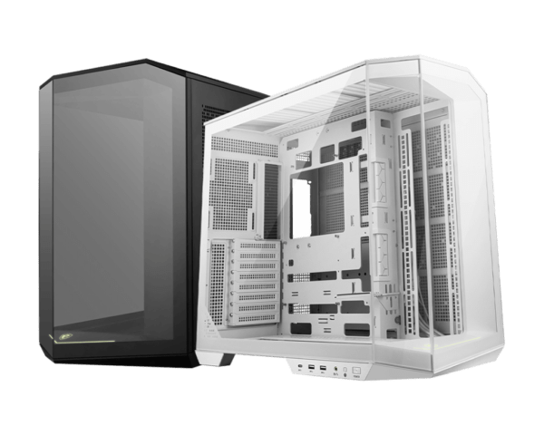 MSI MAG PANO 100L PZ Project Zero Premium Mid-Tower Tempered Glass Gaming PC Case White