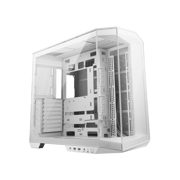 MSI MAG PANO 100L PZ Project Zero Premium Mid-Tower Tempered Glass Gaming PC Case White