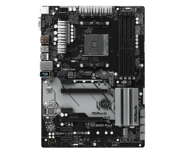 Asrock B450 Pro4 R2.0 AMD AM4 ATX Motherboard