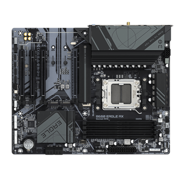 GIGABYTE B650 EAGLE AX AM5 LGA 1718 AMD ATX DDR5 M.2 Wi-Fi 6E Motherboard.