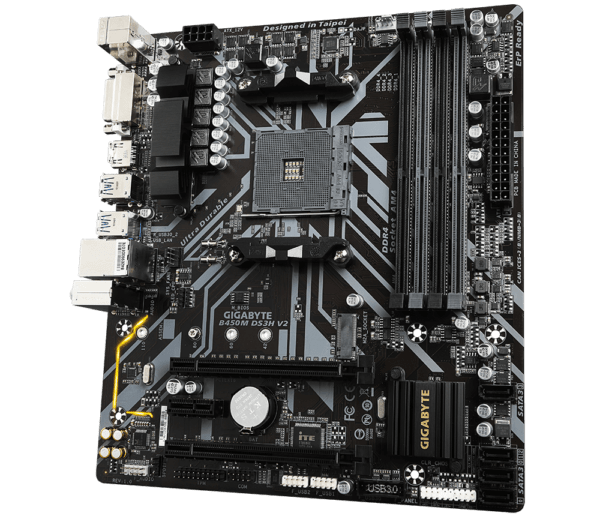 GIGABYTE B450M DS3H V2 AMD AM4 Gaming Motherboard