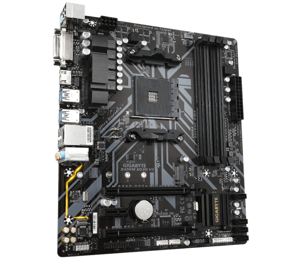 GIGABYTE B450M DS3H V2 AMD AM4 Gaming Motherboard