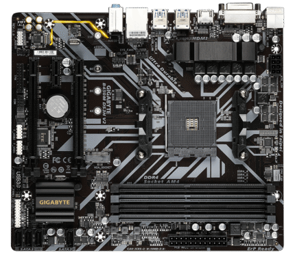 GIGABYTE B450M DS3H V2 AMD AM4 Gaming Motherboard