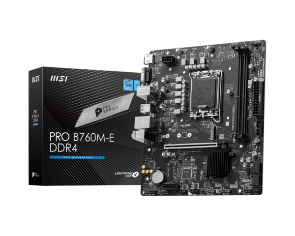 MSI PRO B760M-E DDR4 LGA 1700 Micro-ATX Gaming Motherboard