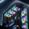 AsiaHorse COSMIQ Uni Fan Daisy Chain 120mm RGB Gaming Computer Case Fans 3Pack