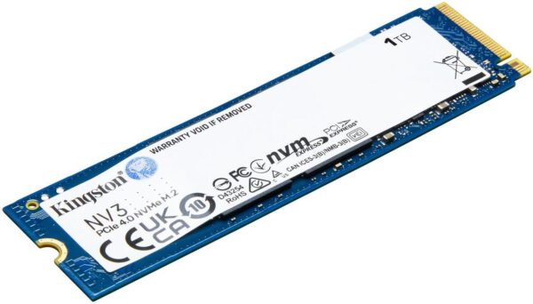Kingston NV3 1TB M.2 2280 NVMe SSD | PCIe 4.0 Gen 4x4 | Up to 6000 MB/s | SNV3S/1000G