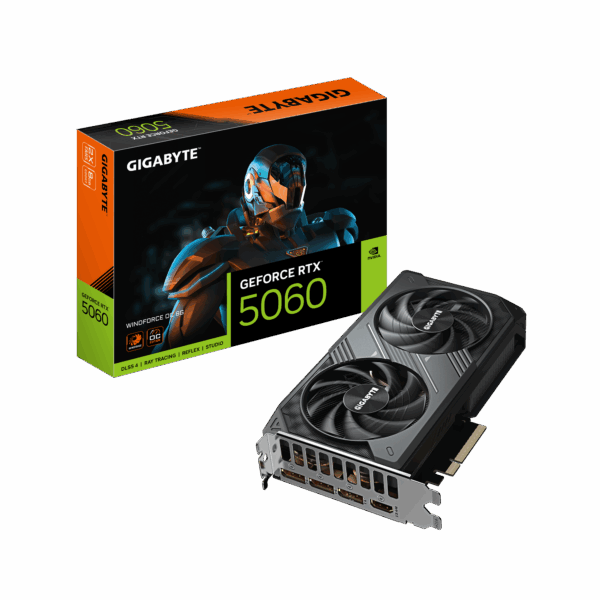 GIGABYTE WINDFORCE GeForce RTX 5060 8GB GDDR7 PCI Express 5.0 Graphics Card GV-N5060WF2OC-8GD