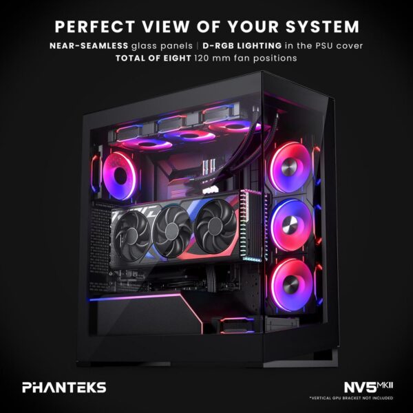 Phanteks NV5 Black MKII - ATX Tempered Glass Mid-Tower Case