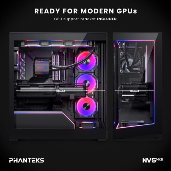 Phanteks NV5 Black MKII - ATX Tempered Glass Mid-Tower Case