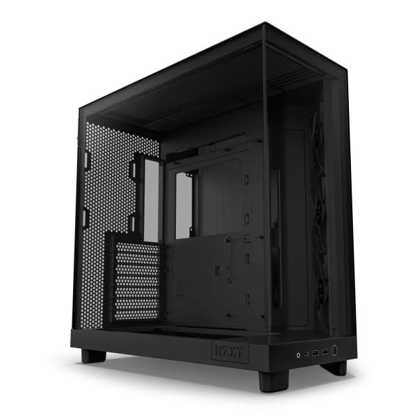 NZXT H6 Flow Panoramic Glass Mid-Tower Airflow PC Case Black