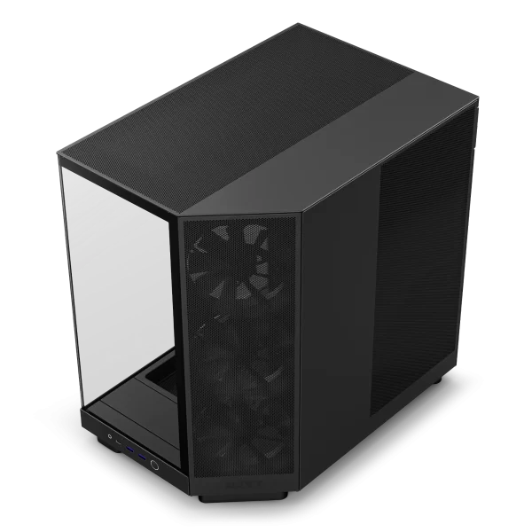 NZXT H6 Flow Panoramic Glass Mid-Tower Airflow PC Case Black