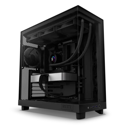 NZXT H6 Flow Panoramic Glass Mid-Tower Airflow PC Case Black