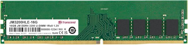 Transcend 16GB JetRam DDR4 3200 MHz Ram UDIMM Desktop Memory Module