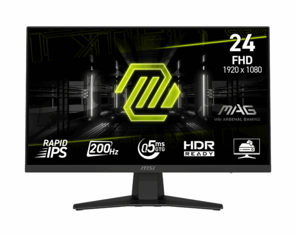 MSI MAG 244F 24" Rapid IPS LCD FHD 200Hz 0.5ms Adaptive Sync Gaming Monitor with HDR Ready