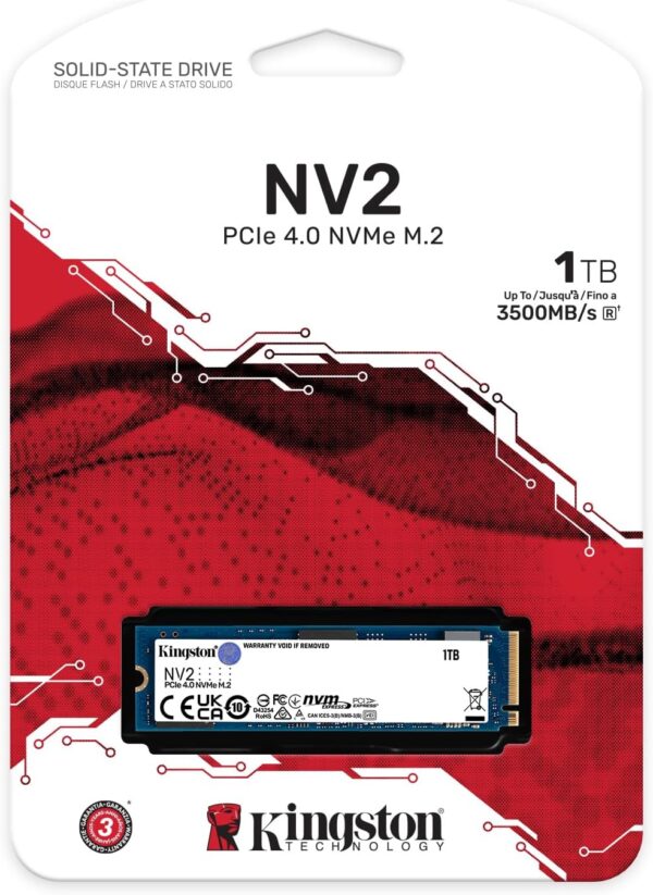 Kingston NV2 1TB M.2 2280 NVMe Internal SSD | PCIe 4.0 Gen 4x4