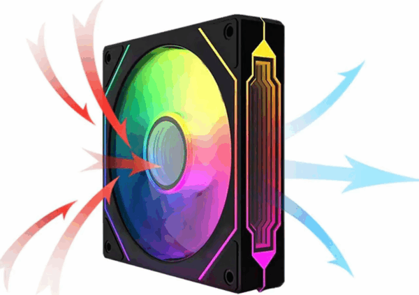 UNI FAN SL 120 120MM PWM Argb Case Fan REVERSE BLADE