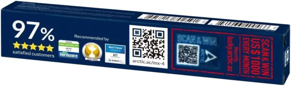 ARCTIC MX-4 (incl. Spatula, 4 g) - Premium Performance Thermal Paste for all processors (CPU, GPU - PC, PS4, XBOX)