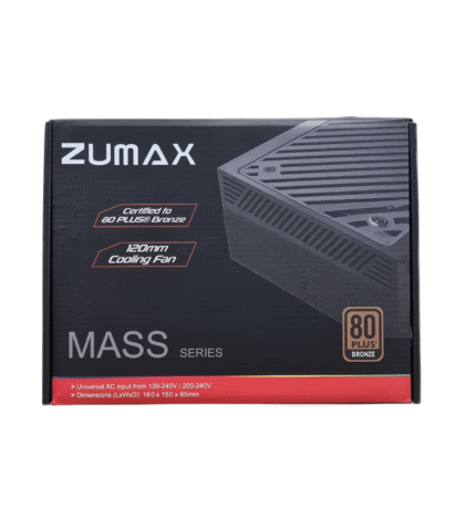 Zumax 750W 80 Plus Bronze Desktop Power Supply – Black