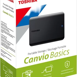 TOSHIBA 2TB Canvio Basics Portable Hard Drive USB 3.0 Model HDTB520XK3AA