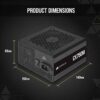 CORSAIR CX-M Series CX750M 750W 80 PLUS Bronze Semi-Modular Power Supply