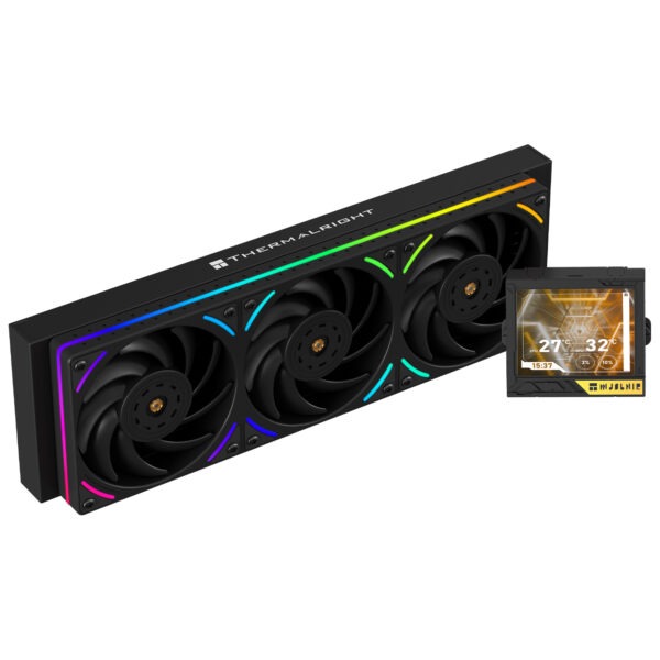 Thermalright Mjolnir Vision 360 ARGB Black Magnetic Detachable LCD Screen with 320 * 240 Resolution AIO CPU Water Cooler