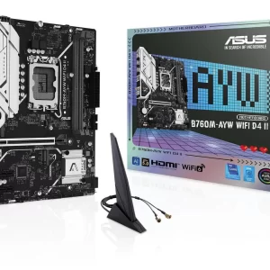 ASUS B760M-AYW WIFI D4 II LGA 1700 Intel B760 Micro ATX Gaming Motherboard