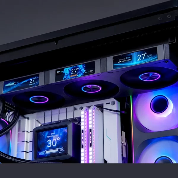 Jonsbo TF3-360SC Water Cooled Radiator Screen Display ARGB Integrated 360 AIO CPU Liquid Cooling TF3-360SCW LGA115X 1700 1851 1200 2011 AM4 AM5