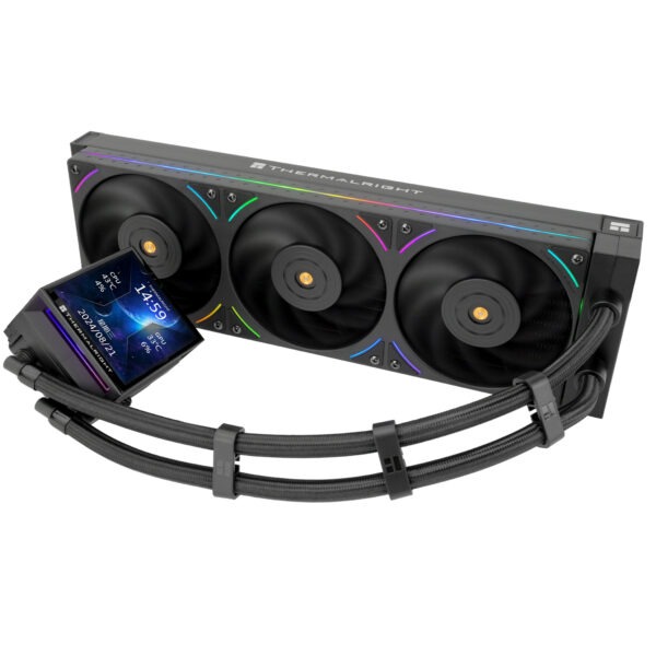 Thermalright Hyper Vision 360 UB ARGB Black 3.95in Magnet-Absorbent LCD Screen with 480x480 Resolution AIO CPU Liquid Cooler