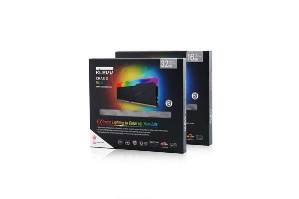KLEVV CRAS X DDR4 RGB 32GB (2x 16GB) 3200MHz CL16 Gaming Memory RAM kit XMP 2.0 High Performance Overclocking
