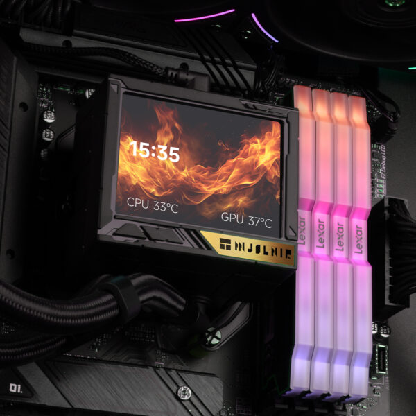 Thermalright Mjolnir Vision 360 ARGB Black Magnetic Detachable LCD Screen with 320 * 240 Resolution AIO CPU Water Cooler