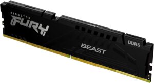 Kingston FURY Beast Black DDR5 32GB 5600MT/s CL40 DIMM Desktop Gaming Memory Single Module AMD Expo and Intel XMP - KF556C40BB2-32