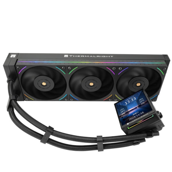 Thermalright Hyper Vision 360 UB ARGB Black 3.95in Magnet-Absorbent LCD Screen with 480x480 Resolution AIO CPU Liquid Cooler