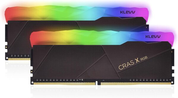 KLEVV CRAS X DDR4 RGB 16GB (2x 8GB) 3600MHz CL18 Gaming Memory RAM kit XMP 2.0 High Performance Overclocking