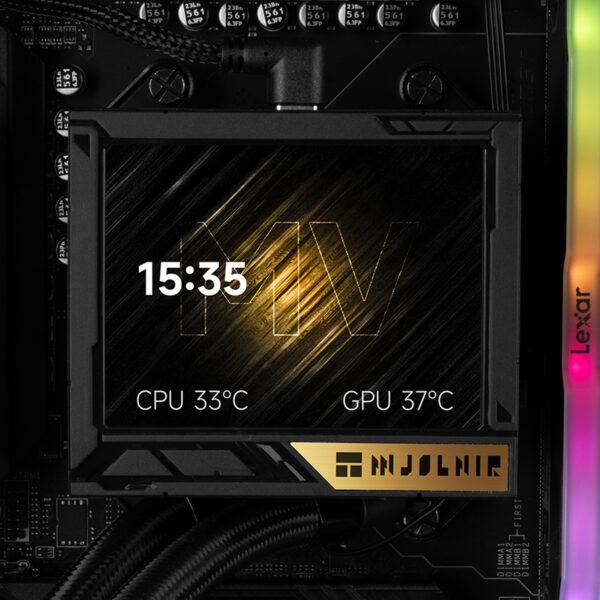 Thermalright Mjolnir Vision 360 ARGB Black Magnetic Detachable LCD Screen with 320 * 240 Resolution AIO CPU Water Cooler